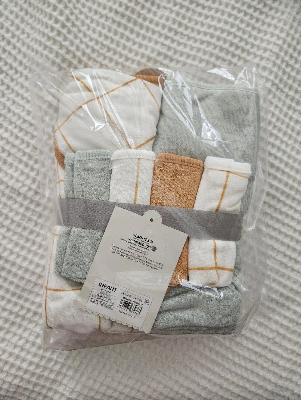 ✨️✨️New Cloud Island 6 Piece Bath Set Mint Tan Baby 2 Pack
